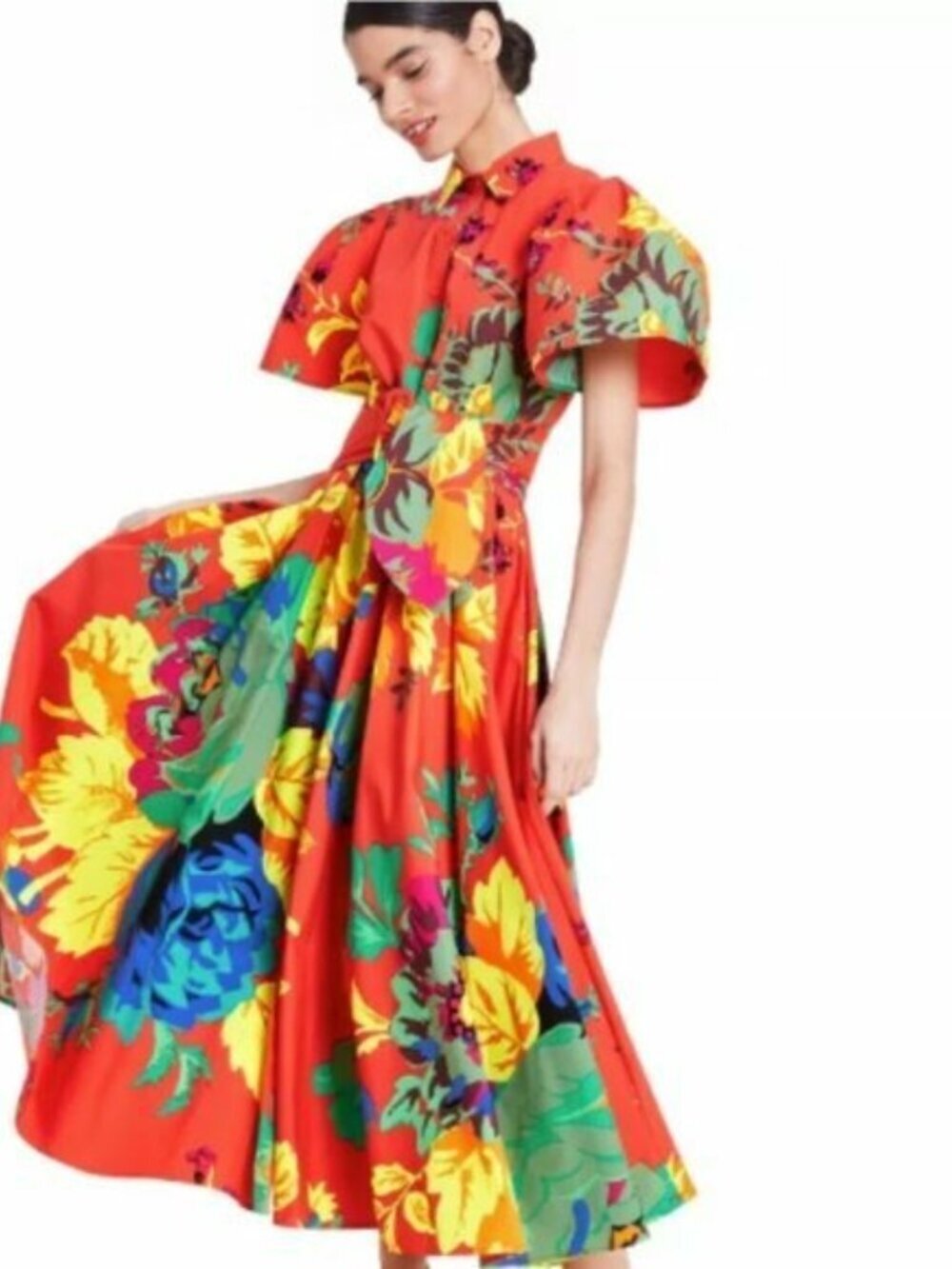 NWOT Christopher John Rogers x Target Floral Puff Sleeve Shirtdress